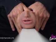Fleshlight Mouth Fuck - Loud Moaning and Cum in Mouth - Male Sex Toy 2/16