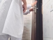 Doctor and nurse can't resist and have sex in the hospital bathroom during their shift 1/16