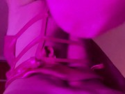 hot latina pussy penetrated by a big black dildo 3/16