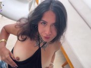 Latina babe gets FUCKED in the Hotel's balcony before the party 7/16