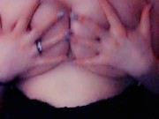 Busty blonde plays with tits 11/16