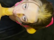 Slutty Young Milf In Lingerie Gets Throat Fucked - Cock Worship- Ball Worship 8/16