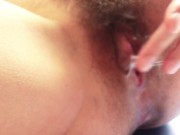 【ASMR】クローズアップ　濡れたまんこ　クリトリスオナニーしたらびくびく声が出ちゃった 無修正　素人 10/16