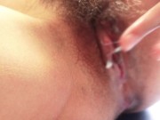 【ASMR】クローズアップ　濡れたまんこ　クリトリスオナニーしたらびくびく声が出ちゃった 無修正　素人 12/16