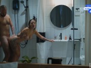 Shower together ♥️ It's easier to clean face from cum 10/16