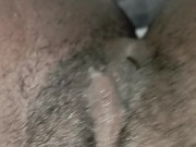 Rubbing my hairy black pussy 1/16