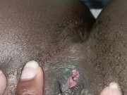 Rubbing my hairy black pussy 8/16