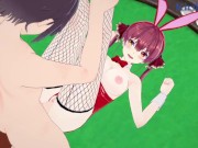 Houshou Marine (Bunny Girl) and I have intense sex in the casino. - Hololive VTuber Hentai 15/16