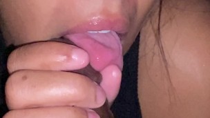 Slow crazy tongue action BJ