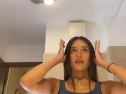 Can she be the most beautiful girl ever? Just look at her how sexy is her blue mini skirt & panties 2/16