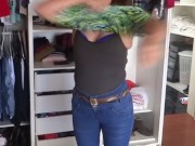 The maid's stepson caresses my ass, I get aroused and ask him to fuck me. 7/16