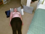 1258 Morning Wriggle in dirty brown tights. Dry Hump Fetish Custom from DawnSkye 14/16