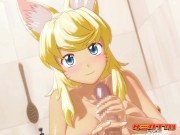 HENTAI PROS - Blonde Wolf Girl Loves Blowjobs, Titfucks, And Deep Doggystyle Before Bedtime 11/16