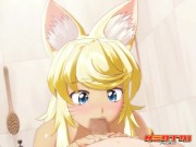 HENTAI PROS - Blonde Wolf Girl Loves Blowjobs, Titfucks, And Deep Doggystyle Before Bedtime 12/16