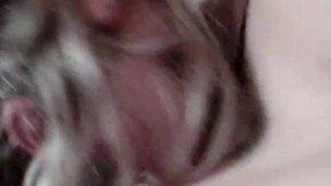 Wife cheats her husband making hot blowjob