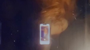 Titty play against glass