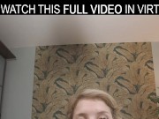 Passionate blonde Crystal White2 plays with a rubber dildo in VR. 1/16