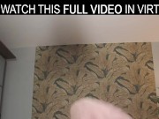 Passionate blonde Crystal White2 plays with a rubber dildo in VR. 11/16