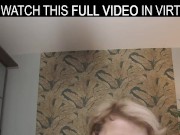 Passionate blonde Crystal White2 plays with a rubber dildo in VR. 16/16