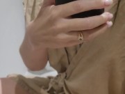 Teenager touches her vagina in clinic before gynecological exam. 12/16