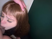 My blonde latina step sis sucks my dick . She gives me a sloppy deepthroat and i cum in her braces 9/16