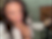 CUCKOLD TEXTS: Blowjob in the Office Emergency Stairwell 15/16