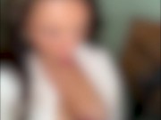 CUCKOLD TEXTS: Blowjob in the Office Emergency Stairwell 16/16