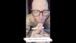 Split Tongue Smoking Blowjob