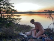 Love at a Lake in the Sunset - RosySky - 4K 30fps 11/16