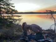 Love at a Lake in the Sunset - RosySky - 4K 30fps 3/16