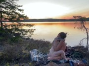 Love at a Lake in the Sunset - RosySky - 4K 30fps 7/16