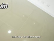 LATINA TEEN slut fucks the delivery guy while tanning! 11/16