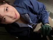 女大工のムチムチ黒髪20代女子がトイレで休憩中部下にフェラ｜日本人,素人,個撮,POV 9/16