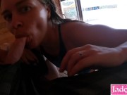 Blowjob to my horny boyfriend big dick in public Sauna 4/16