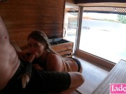 Blowjob to my horny boyfriend big dick in public Sauna 6/16