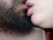 sexy kiss between naughty couple, they lick each other with lots of kisses,fetish 🫦🤤💦😚😋😚😘🤤💦 6/16