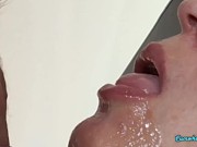 4K MILF wife likes bananas. Sometimes they cum in her mouth  Extreme Close UP. 16/16