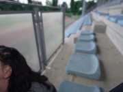 almost caught girl gets facial in public school after lesson - little arden 8/16