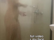 Let’s Pretend I’m Your Maid, Cleaning The Shower Glass With My Tits Like A Slut 10/16