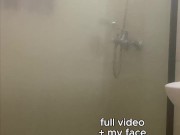 Let’s Pretend I’m Your Maid, Cleaning The Shower Glass With My Tits Like A Slut 12/16