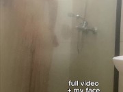 Let’s Pretend I’m Your Maid, Cleaning The Shower Glass With My Tits Like A Slut 6/16