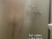 Let’s Pretend I’m Your Maid, Cleaning The Shower Glass With My Tits Like A Slut 8/16