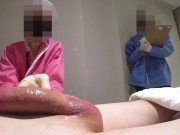 TWO NURSES scrutinised my dick and licks ass in the hospital. 3/16
