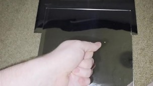 SPRAYING MIRROR WITH HUGE CUM LOAD FROM REDHEAD COCK