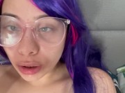 I make silly and ahegao faces  then show what I would do with the dick and masturbate until I reach 5/16