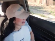 My girlfriend masturbates in my car on the way home. 2/16