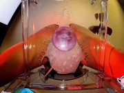 Sexy MILF PAWG creams all over a dildo sitting on a clear chair. Very Messy & Loud. 11/16