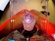 Sexy MILF PAWG creams all over a dildo sitting on a clear chair. Very Messy & Loud. 8/16