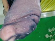 Nylon stocking fetish, foot fetish. This is what my slave sees in the session. 5/16