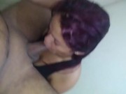 cheating on my cuckold with a big cock boy that breeds my pussy and taste his own cum 1/16